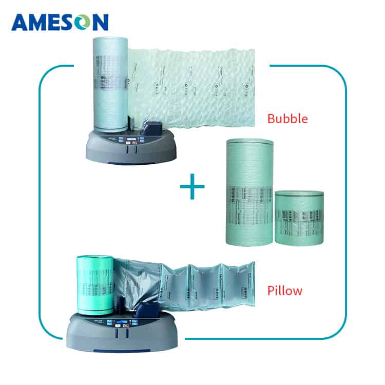 Bubble Inflator Air Cushion Wrap Machine Pillow Bubble Maker Wrapping  Packaging
